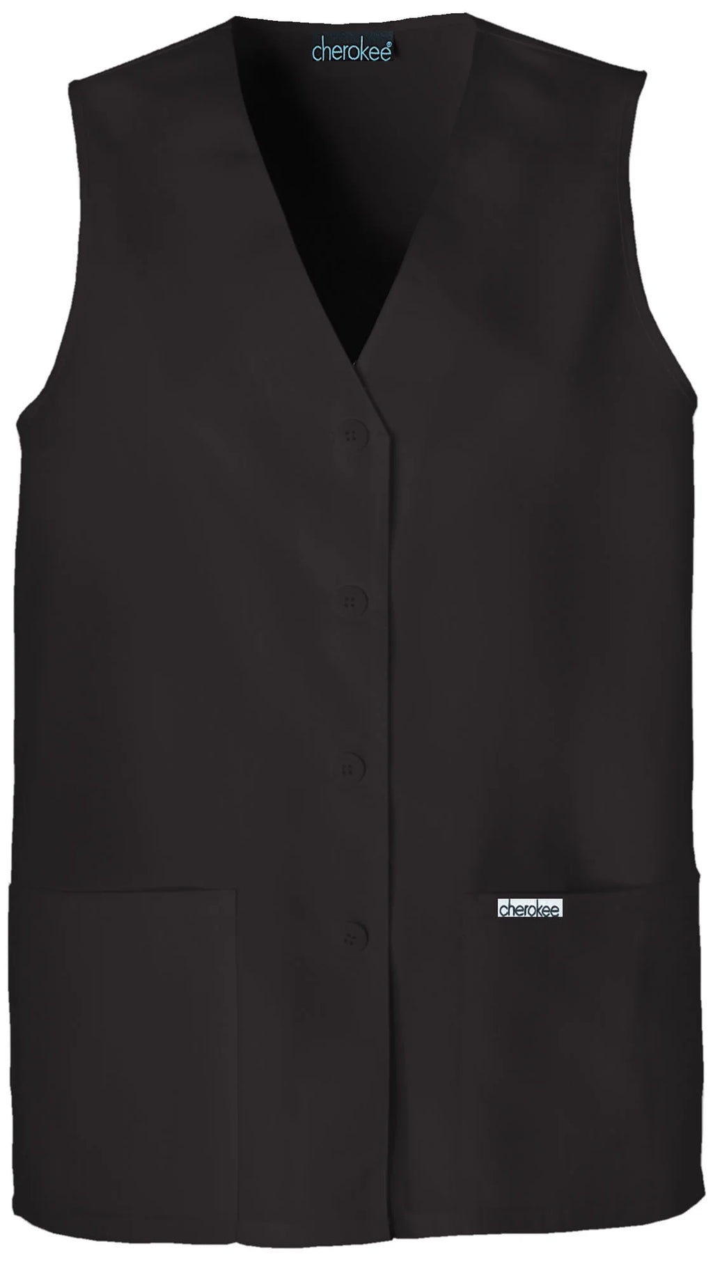 Button Front Scrubs Vest D131