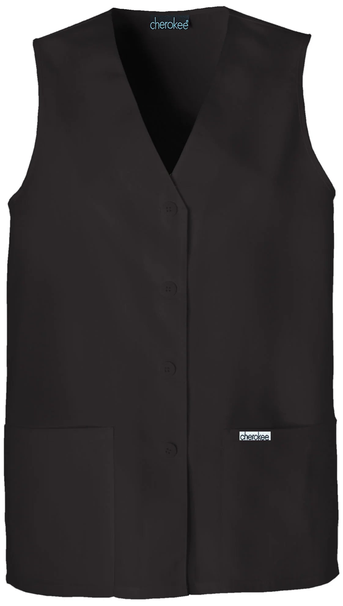 Button Front Scrubs Vest D131