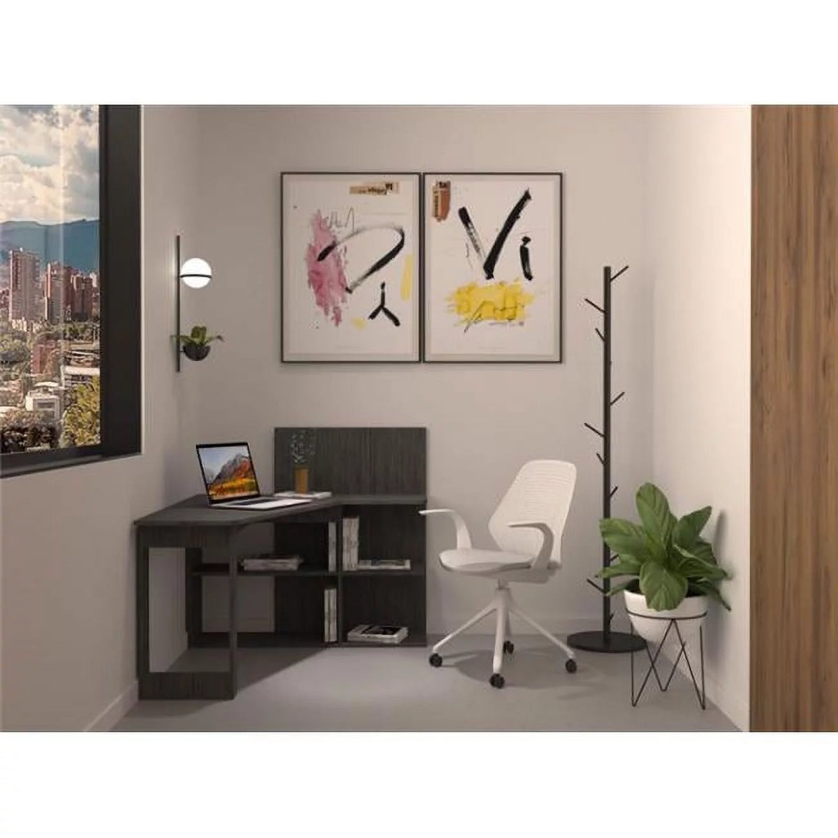 Smokey Oak Writing Computer Desk K387986