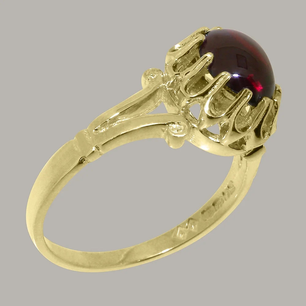 18k Yellow Gold Garnet Engagement Ring C870