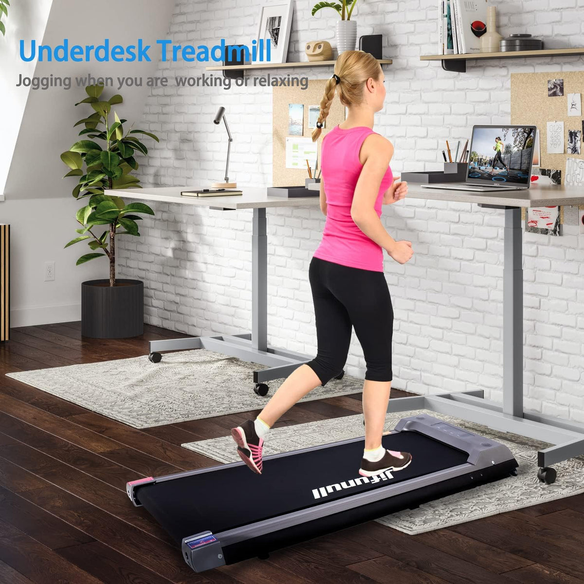 2-in-1 Under Desk Treadmill with LED Display P733015