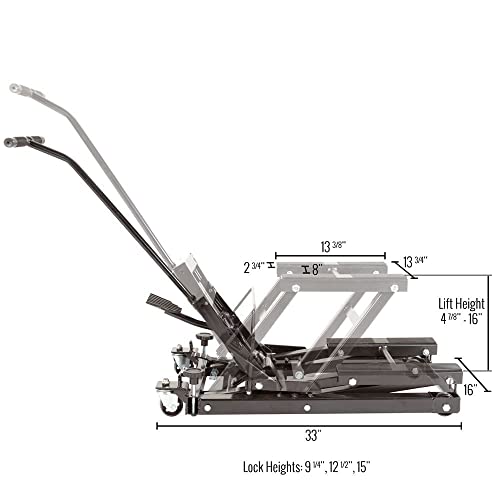 Hydraulic Steel Motorcycle or ATV Lift Jack Stand 1,500 lb. Capacity Q621151