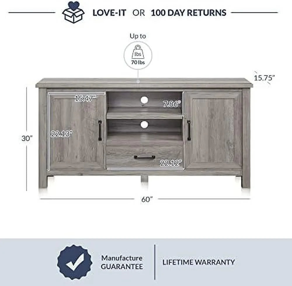 60 Inch TV Stand with Shelves U9631
