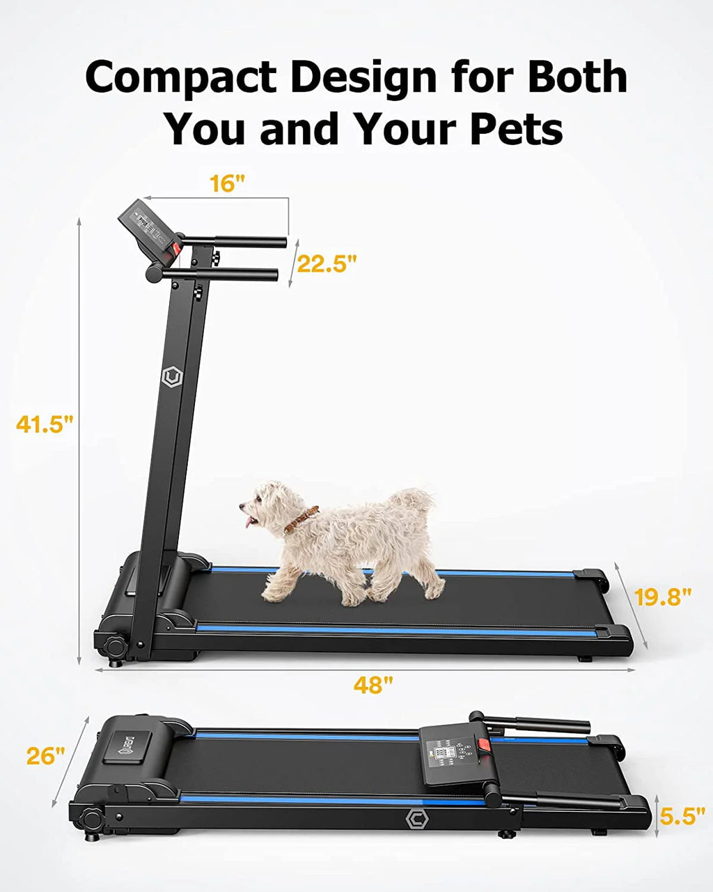 Folding Treadmill 2.25HP 265 lbs Capacity E72505
