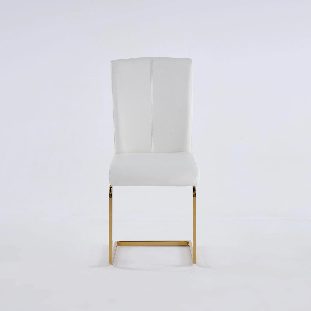 White PU Leather Dining Chairs Set of 2 S79981