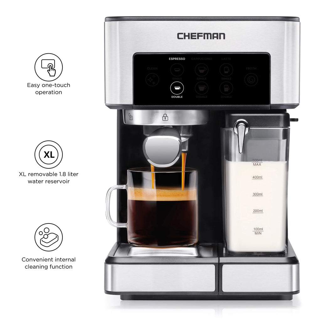 6-in-1 Espresso Machine with Milk Frother I81822