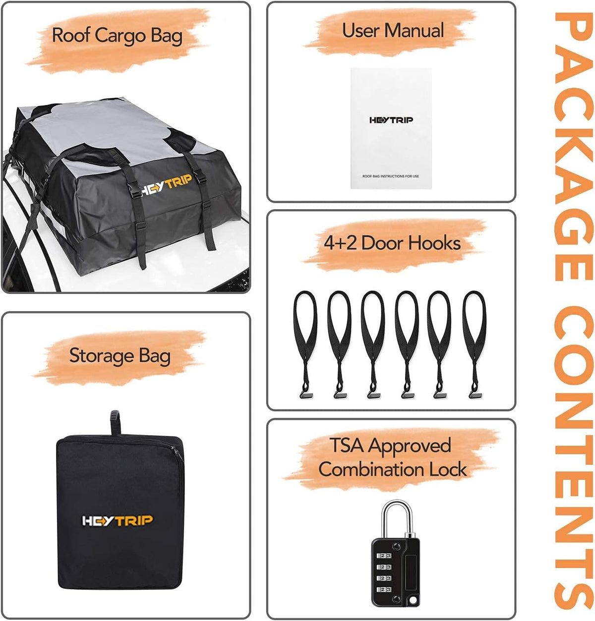 Waterproof Rooftop Cargo Carrier Pack of 2 Y38924