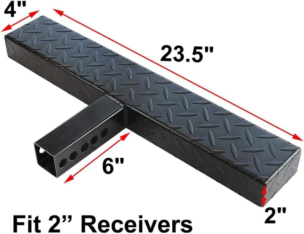Black Universal Hitch Step for 2 Inch Receivers Pack of 2 E1478