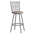 Silver Metal Swivel Adjustable Stool, Set of 2 P2342