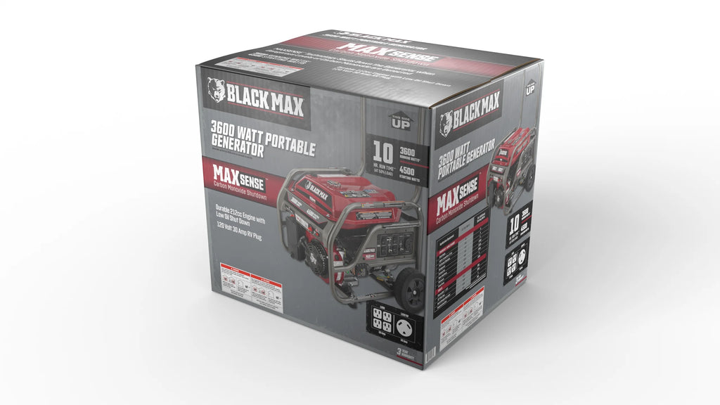 Black Max Portable 3600 Watt Generator Y42010