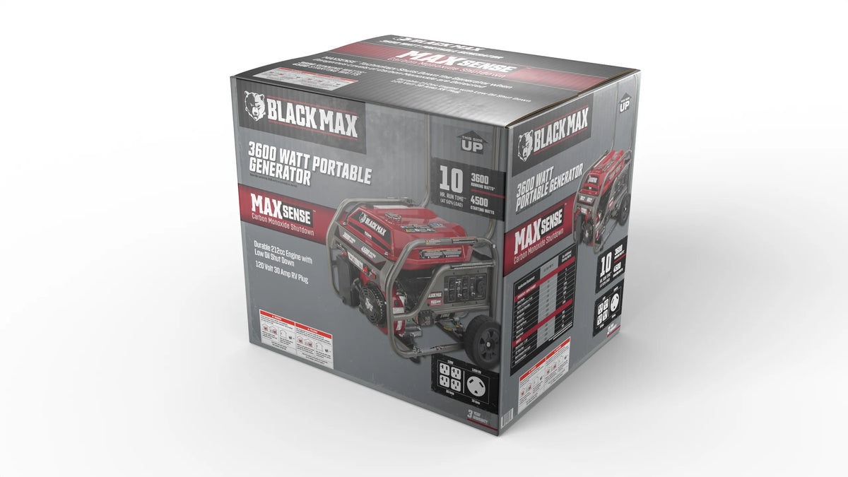 Black Max Portable 3600 Watt Generator Y42010