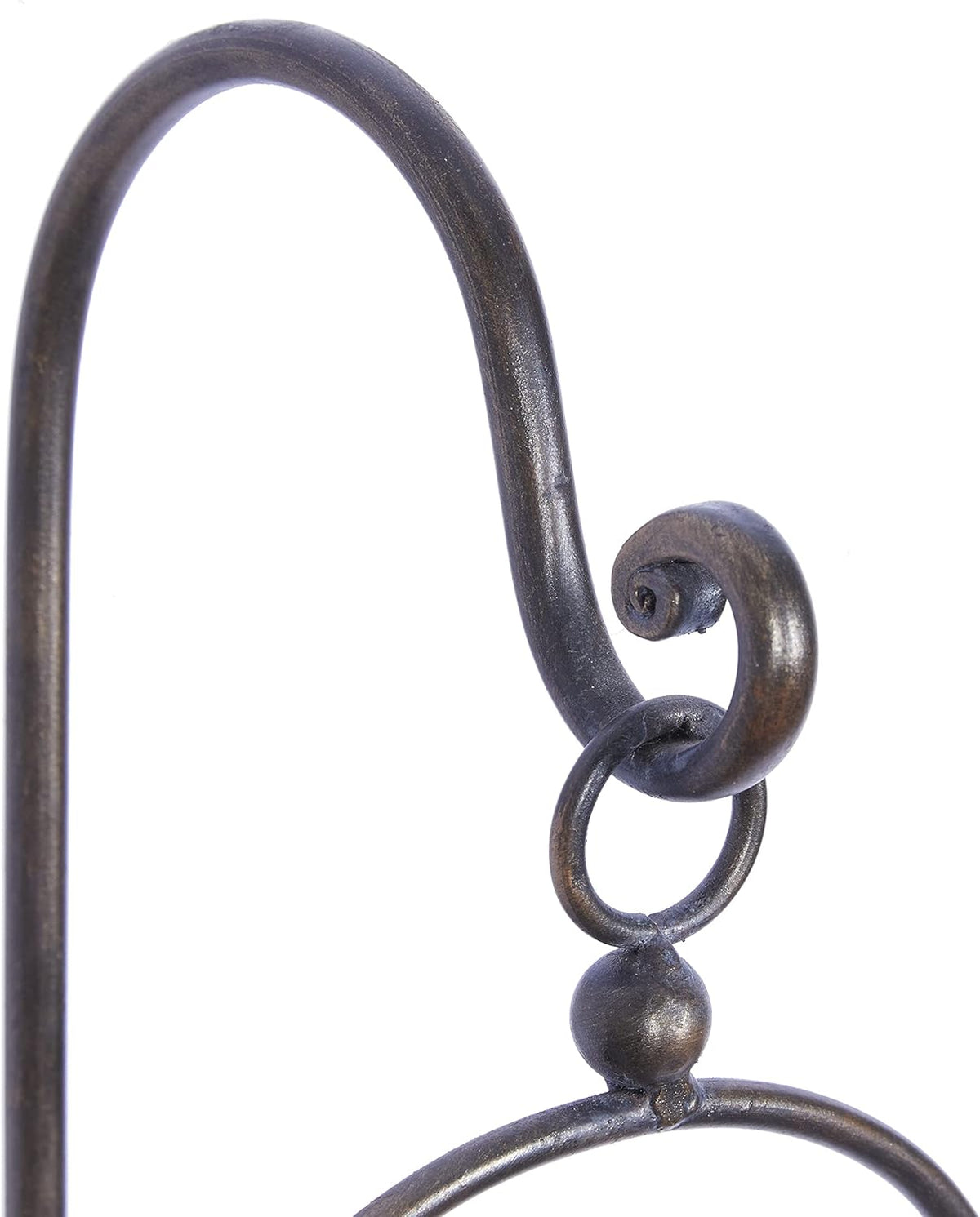Textured Bronze Metal and Glass Floral Candle Sconce N5849