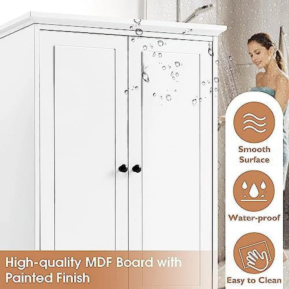 White Four Door Cabinet with Acrylic Doors G168