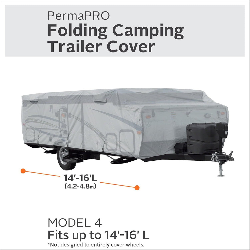 Folding Camping Trailer Cover, Fits 14' - 16'L Trailers N6873