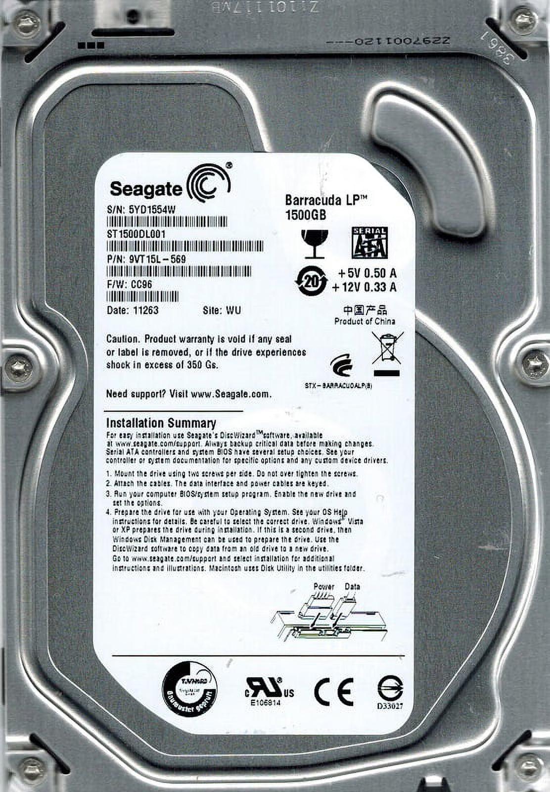 1.5TB Hard Drive I5186