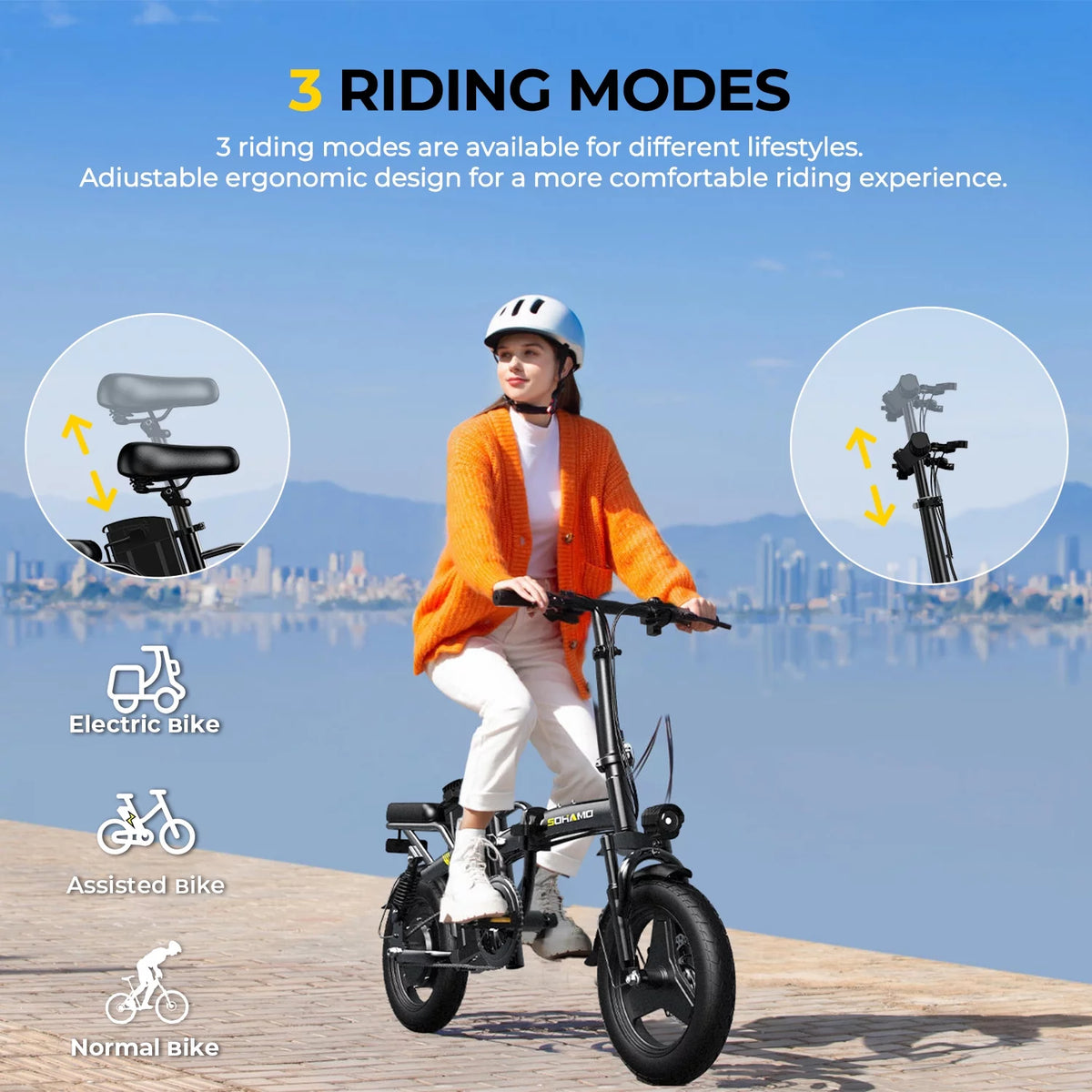 Folding Electric Bike 400W 48V 13Ah K6825