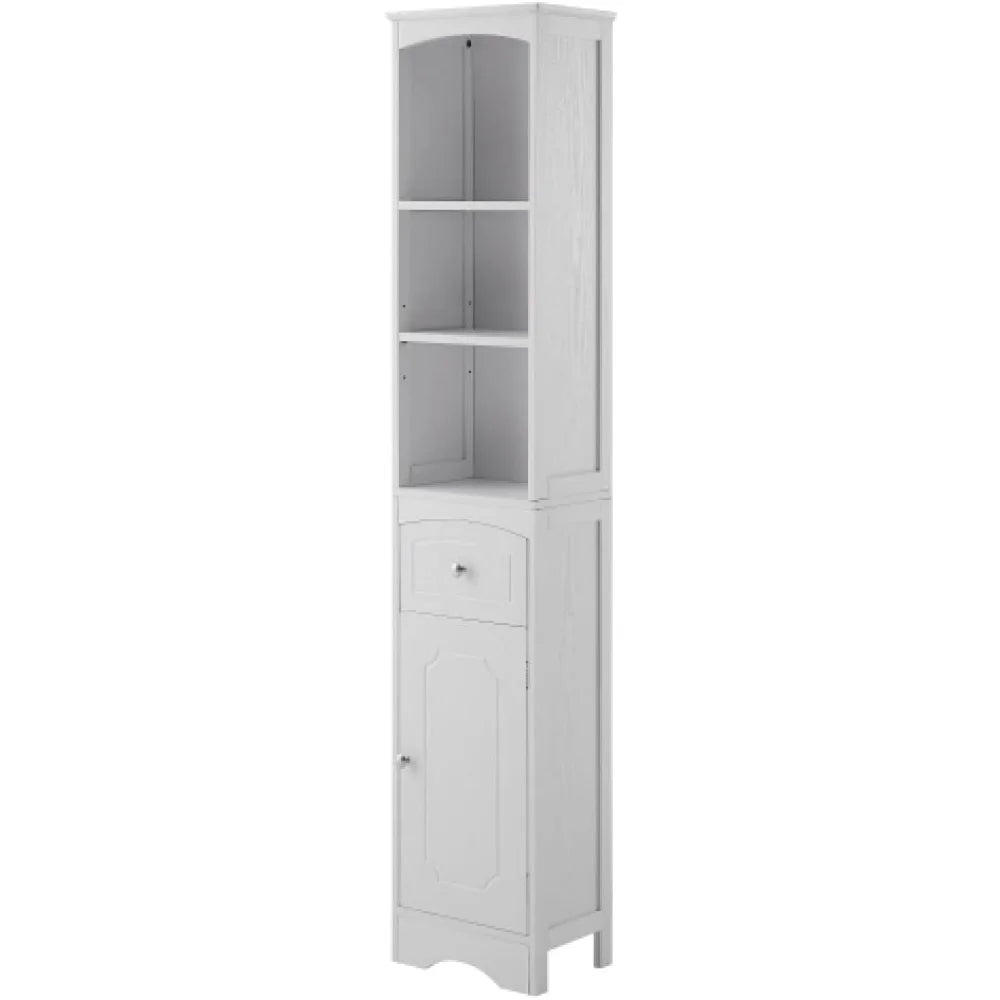 Grey Storage Cabinet with Adjustable Shelves and Drawers U180