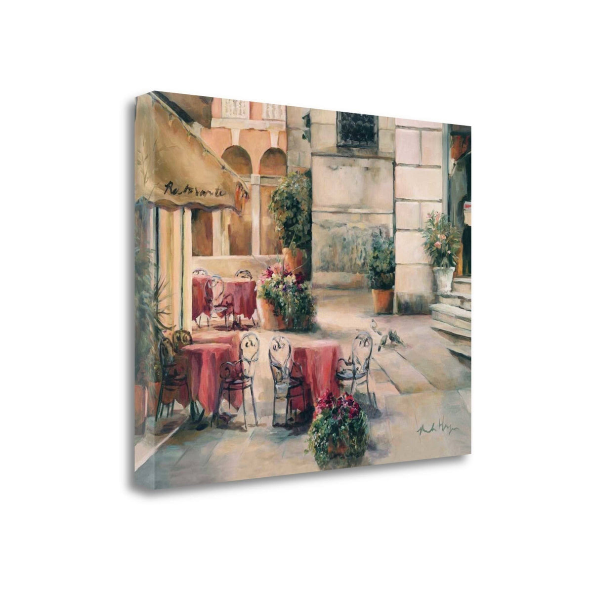 Plaza Cafe Giclee Print R702
