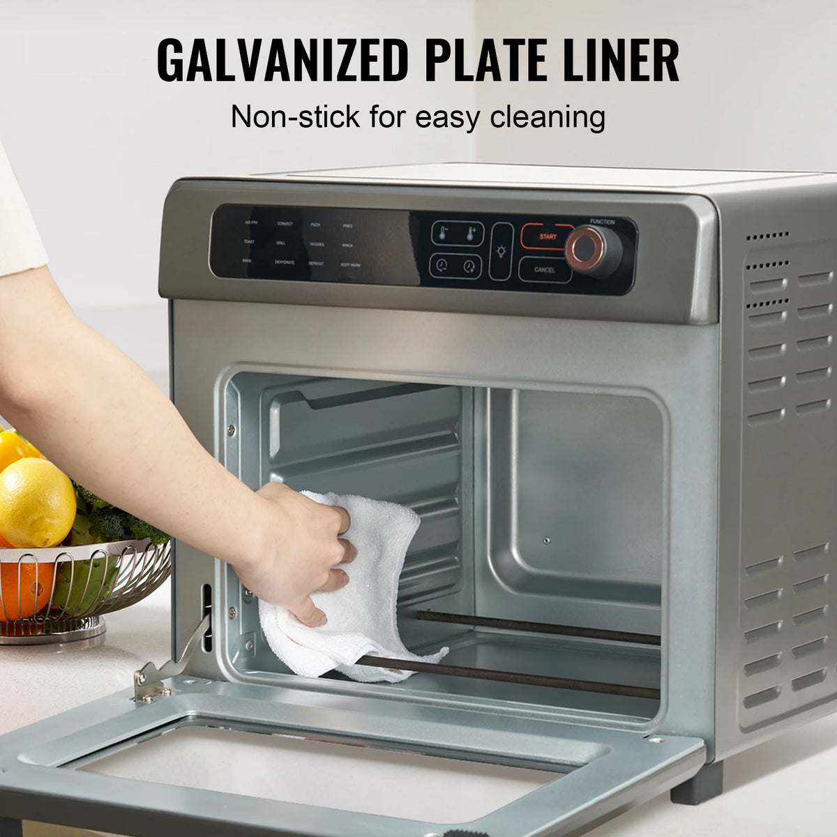 12-IN-1 1700W Air Fryer Toaster Oven 25L Stainless Steel Convection Oven W177