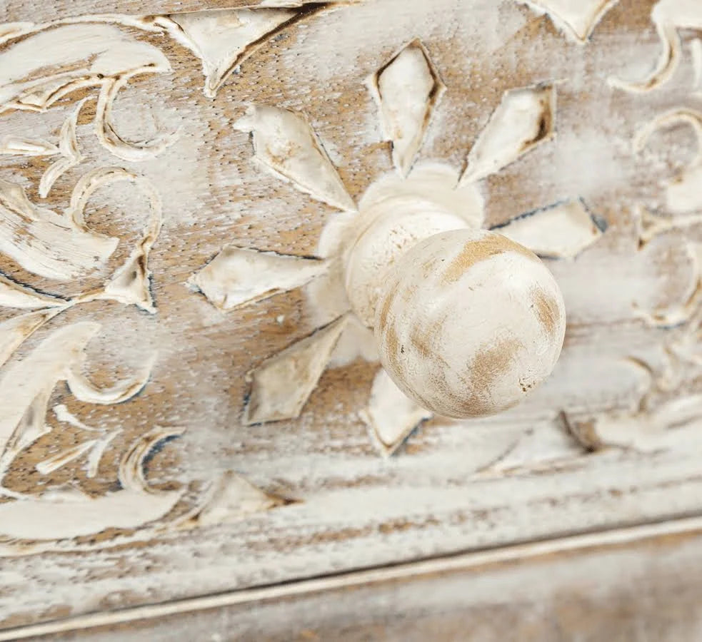 Hand Carved Accent Table J686329