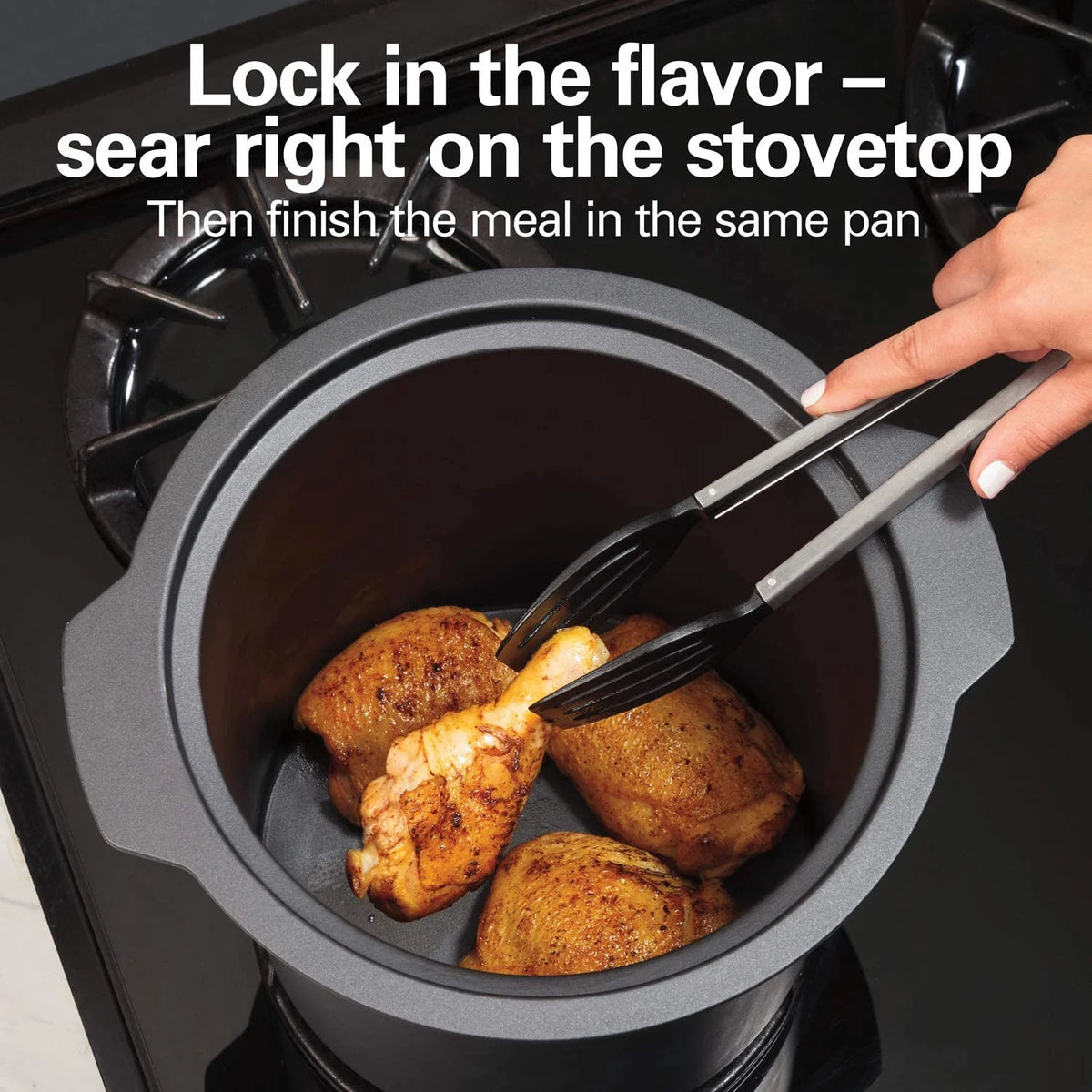 10 Quart Programmable Slow Cooker with Stovetop Safe Crock Q62957