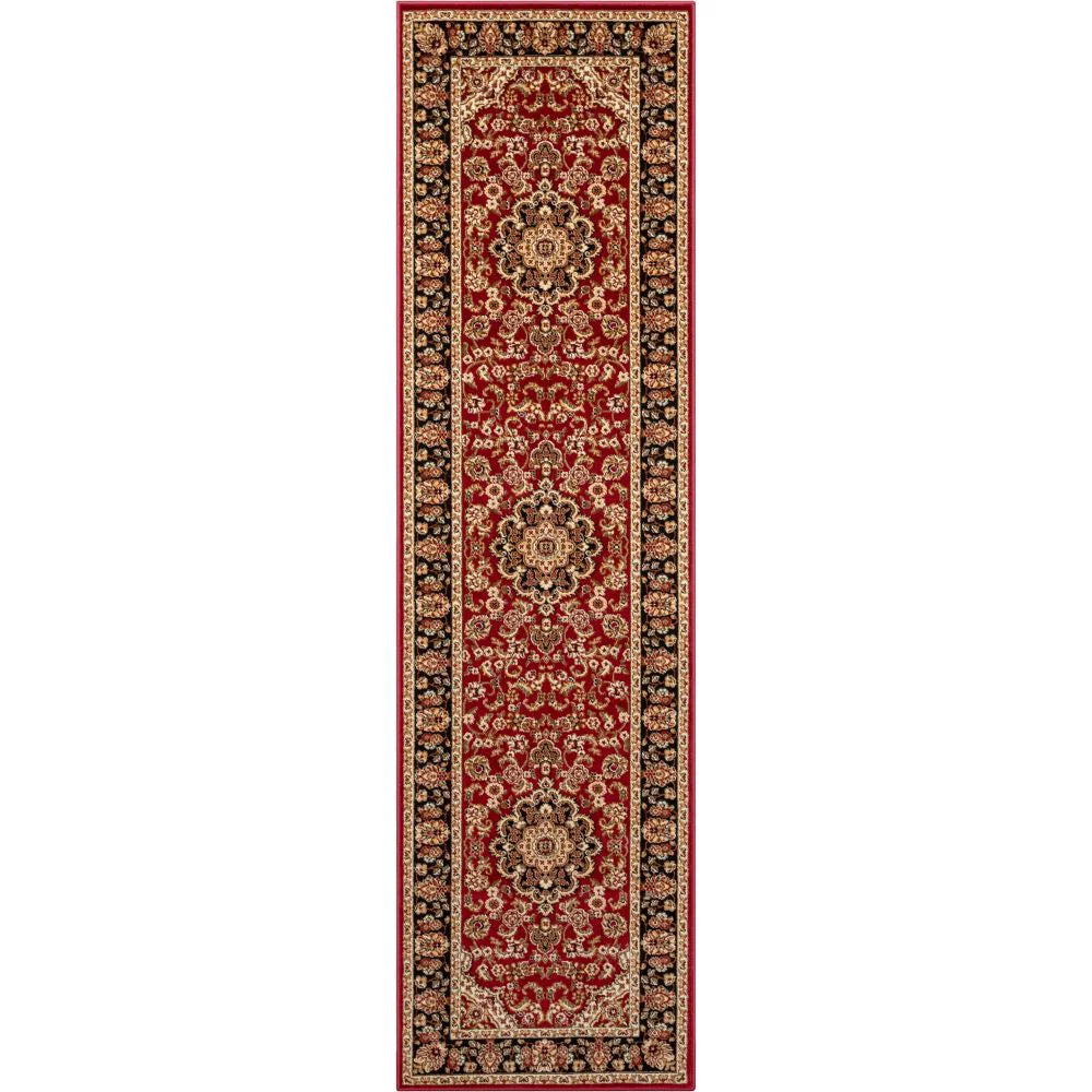 Red Green Ivory Light Blue Black Persian Floral Oriental Area Rug I907921