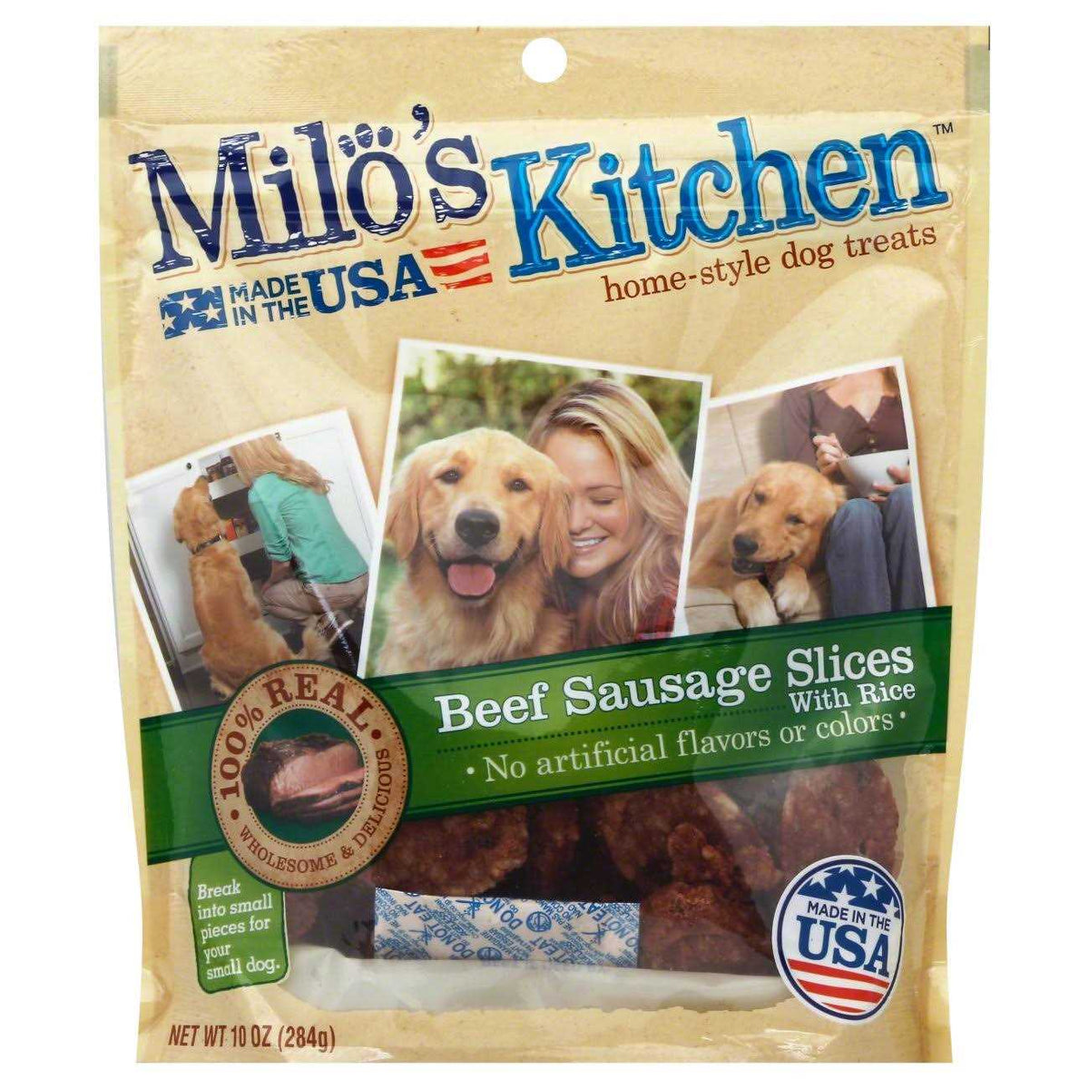 Beef Sausage Slices with Rice Dog Treats O348286