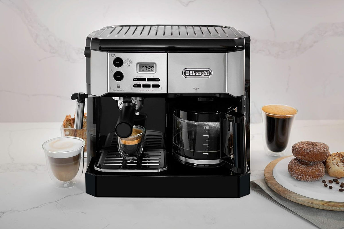All-in-One Combination Espresso Machine with Milk Frother 10-Cup P733