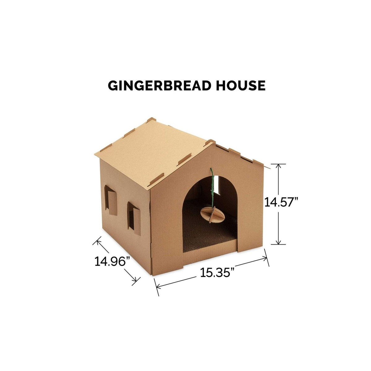 Corrugated Cat Scratcher House with Catnip G2677