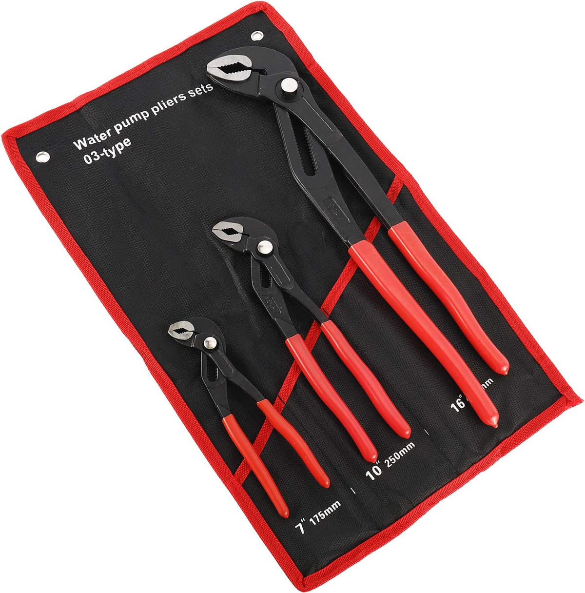 3PCS Water Pump Pliers Set 7Inch, 10Inch, 16Inch F108