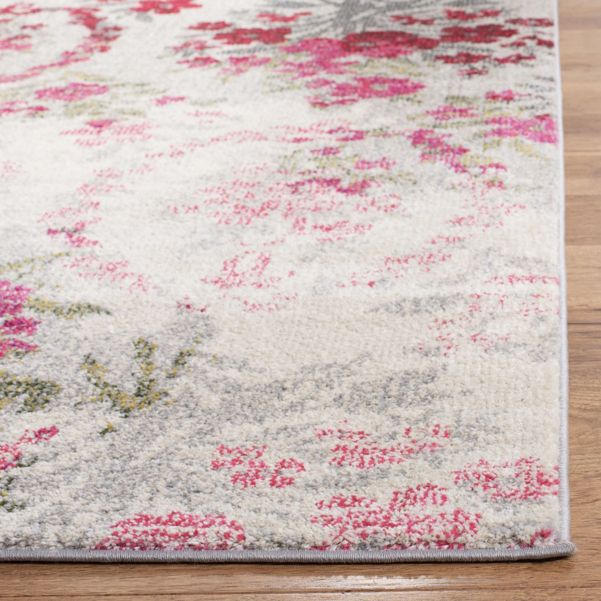 Cyan Floral Area Rug L149877