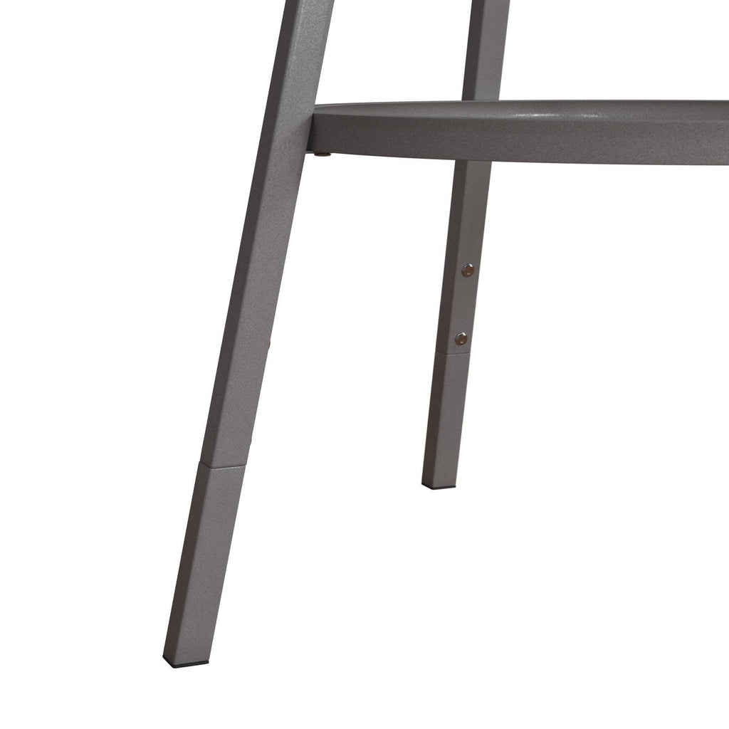 Silver Metal Swivel Adjustable Stool, Set of 2 P2342