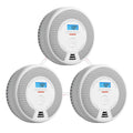 Wireless Interconnected Combination Smoke and Carbon Monoxide Detector with LCD Display, Pack of 3 J507603
