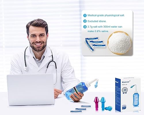 Neti Pot Sinus Rinse Bottle Nose Wash Cleaner Pressure Rinse Nasal Irrigation Q337