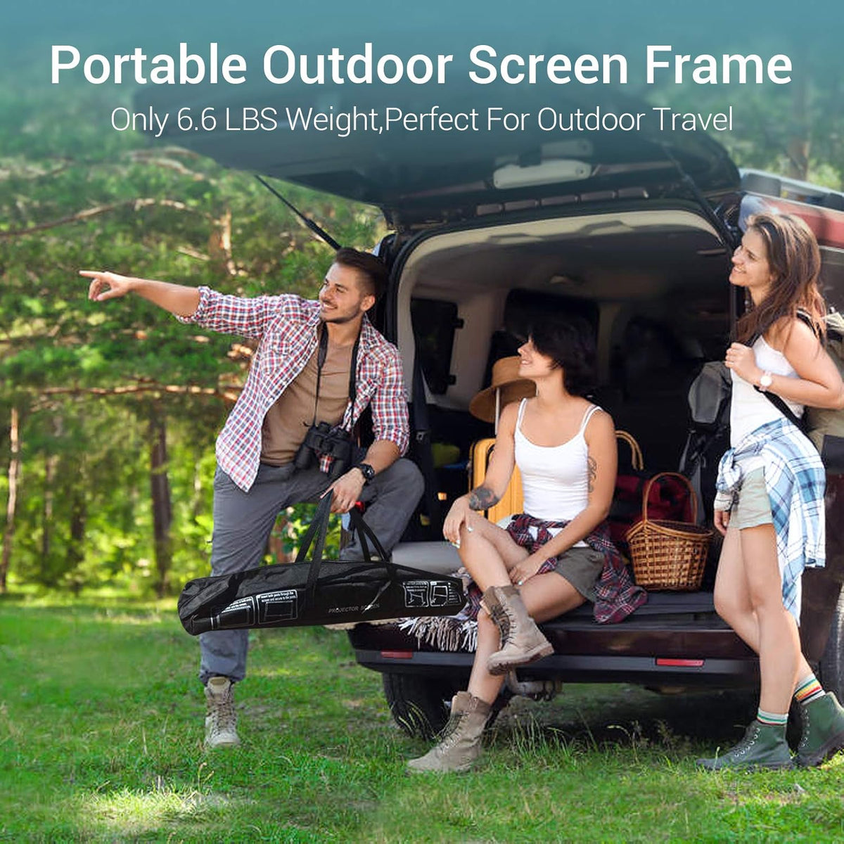 100 inch Portable Projector Screen with Stand and Carry Bag K418