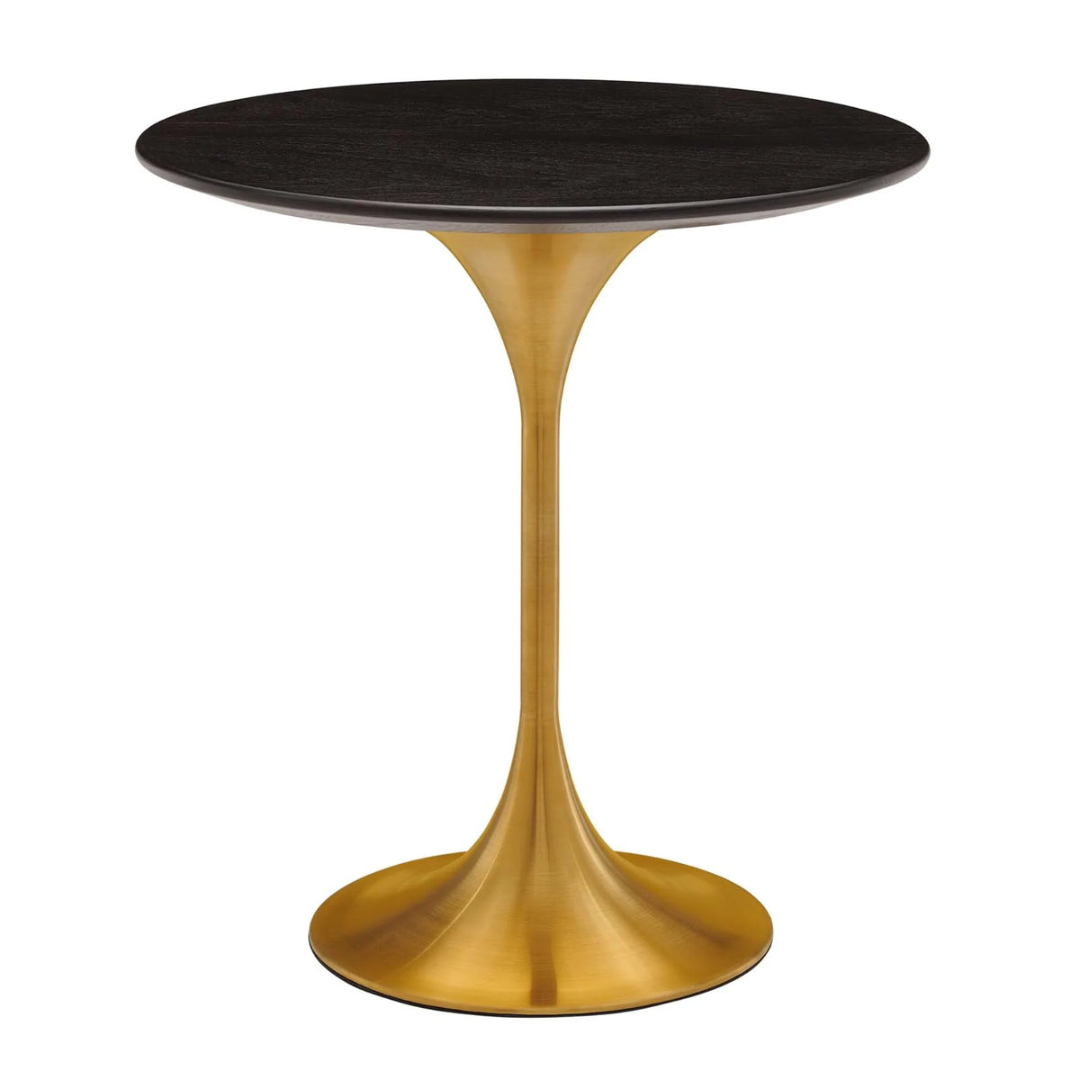Round Wood Stainless Steel Side Table M8651