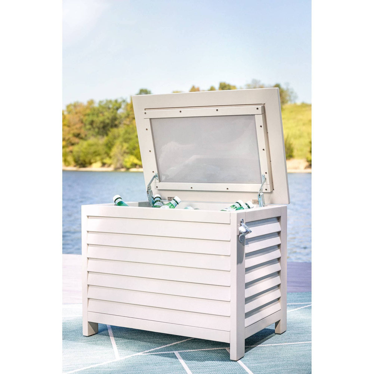 White Acacia Wood Cooler Q225