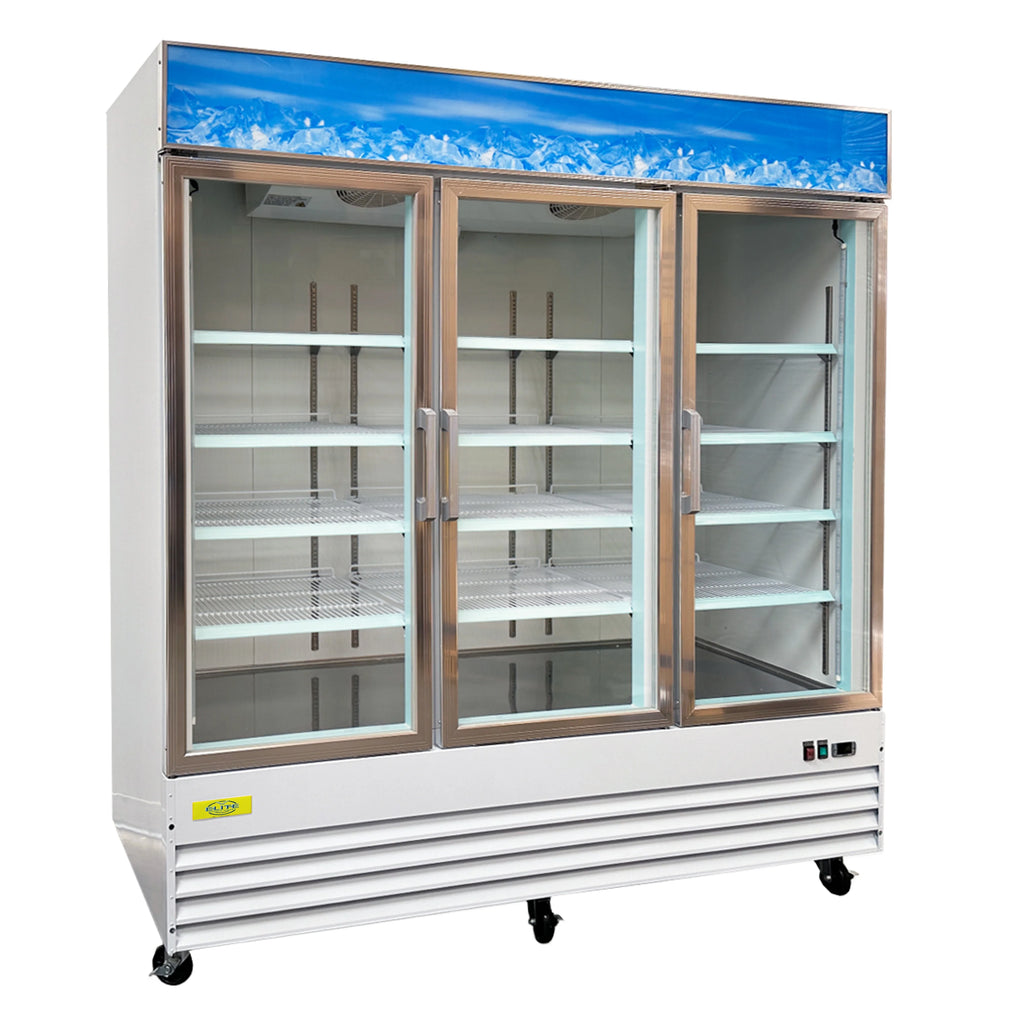 Three Glass Door Merchandiser Cooler Commercial Refrigerator, 53 Cu. ft. P79224