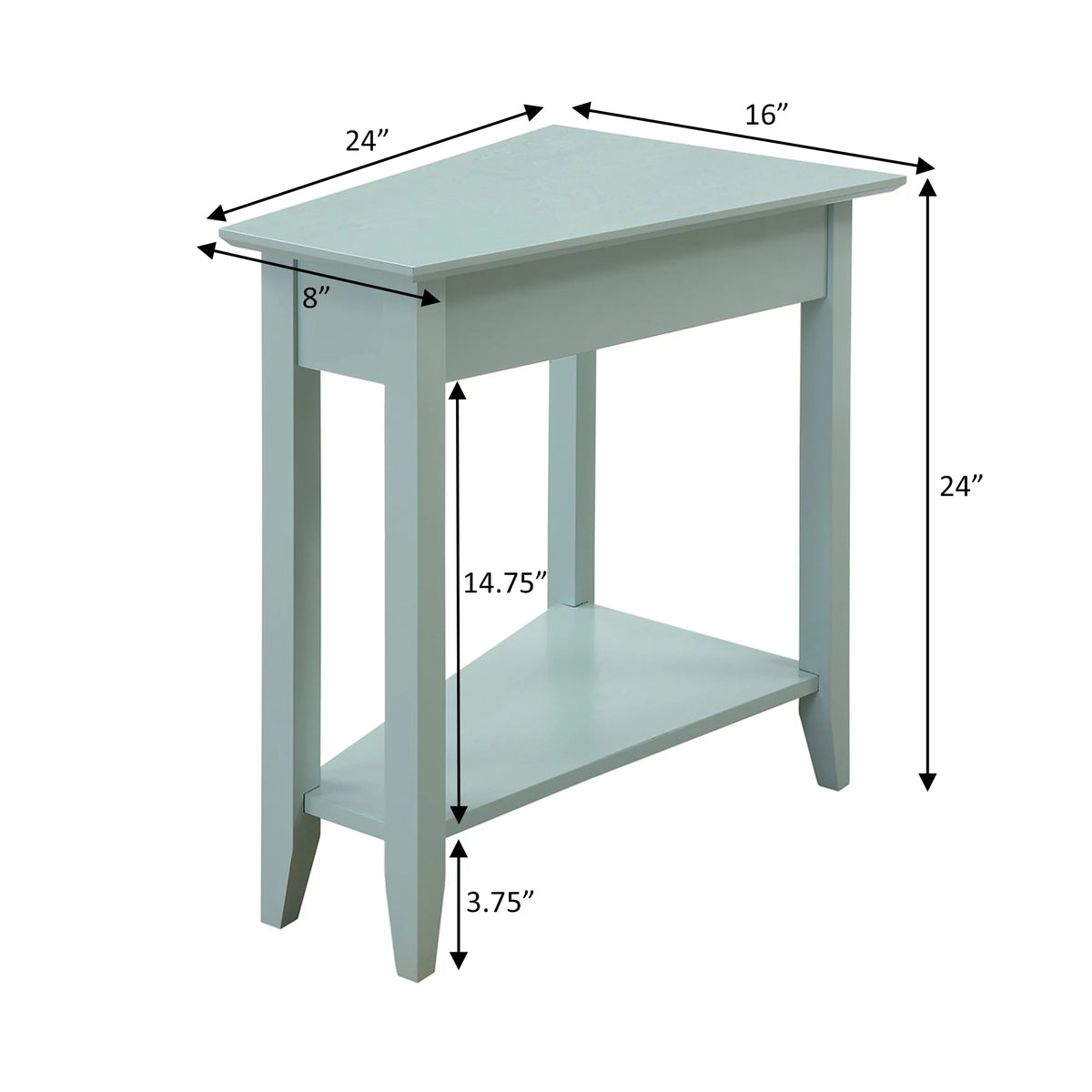 Mint Green End Table with Shelf F790