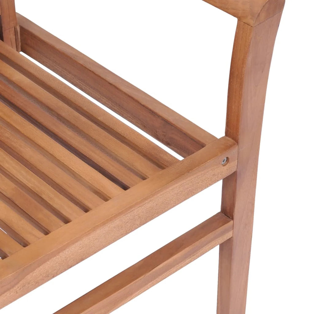 Set of 2 Wooden Garden Chairs with Gray Cushion A3576