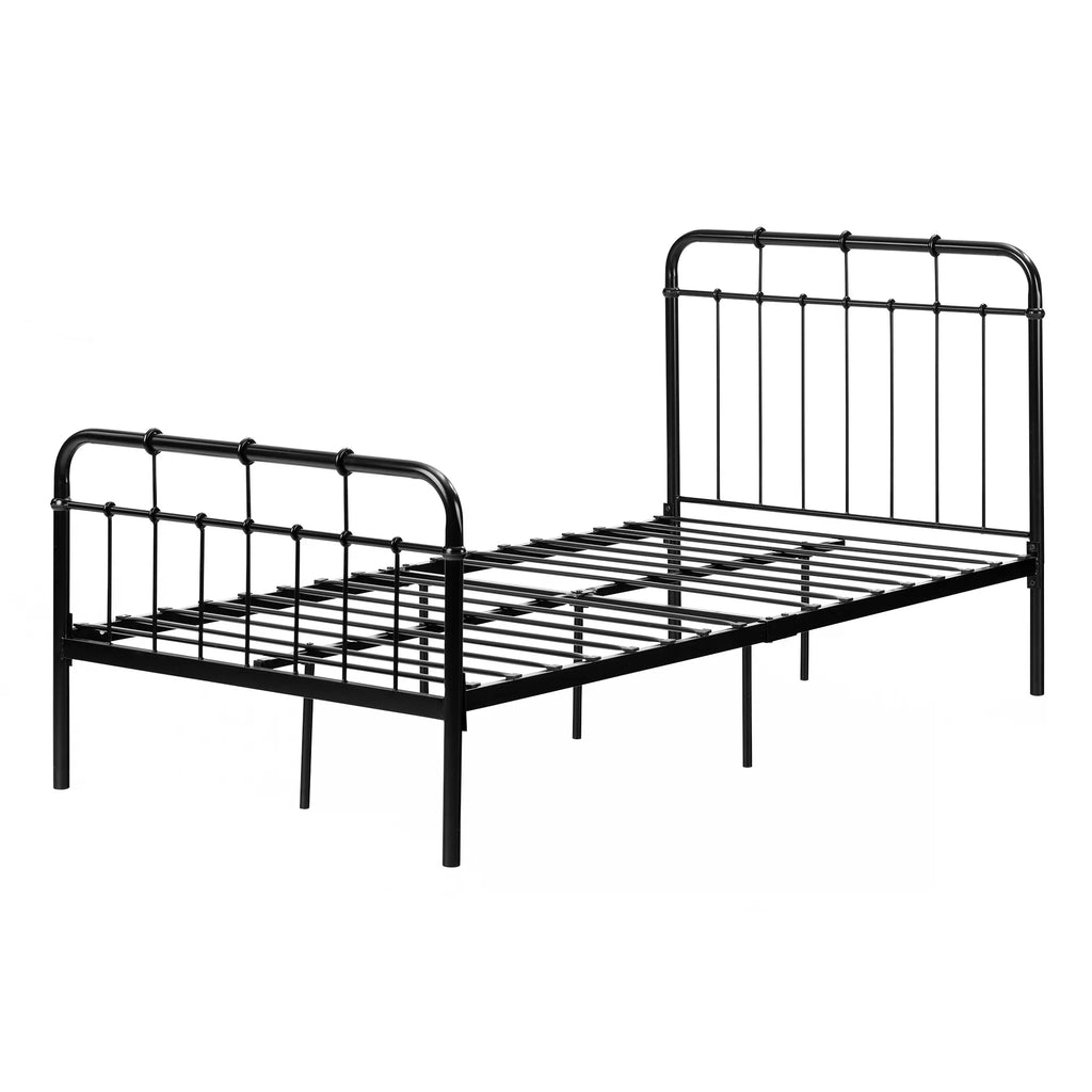 Black Metal Twin Complete Bed O3794