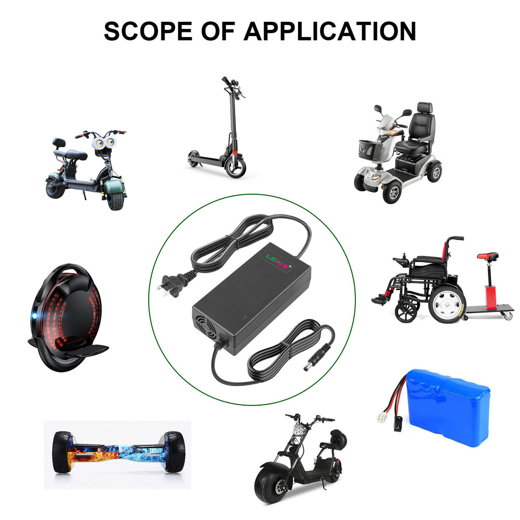 54.6V 2A Power Charger for 48V Electric Bicycles E-bike Lithium Battery T50838