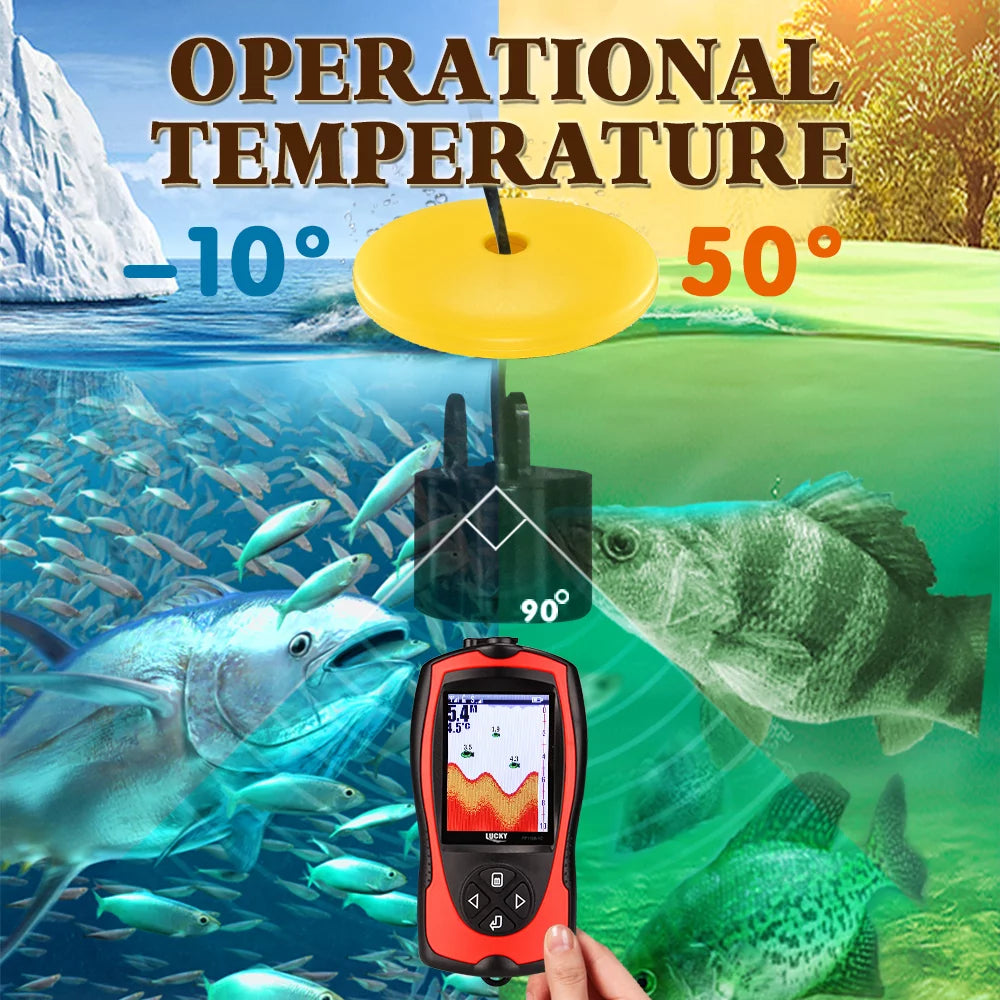 Portable Fish Finder 100M/300FT Depth Fish Alarm Wired Fish Detector Y67839