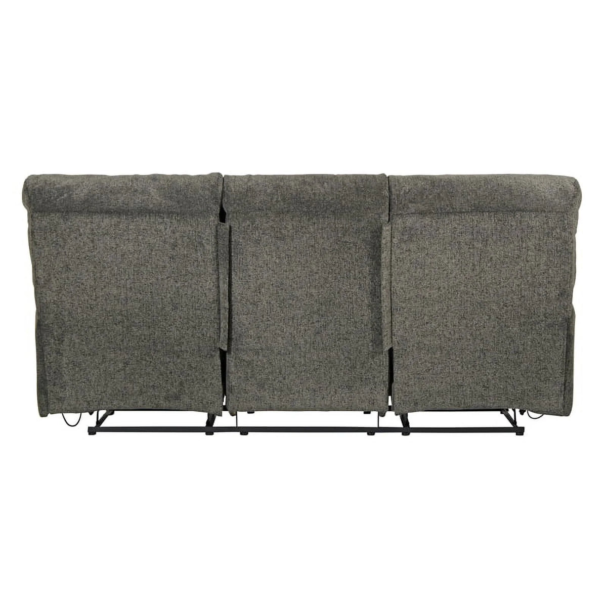 Charcoal Gray Polyester Power Reclining Sofa E8446