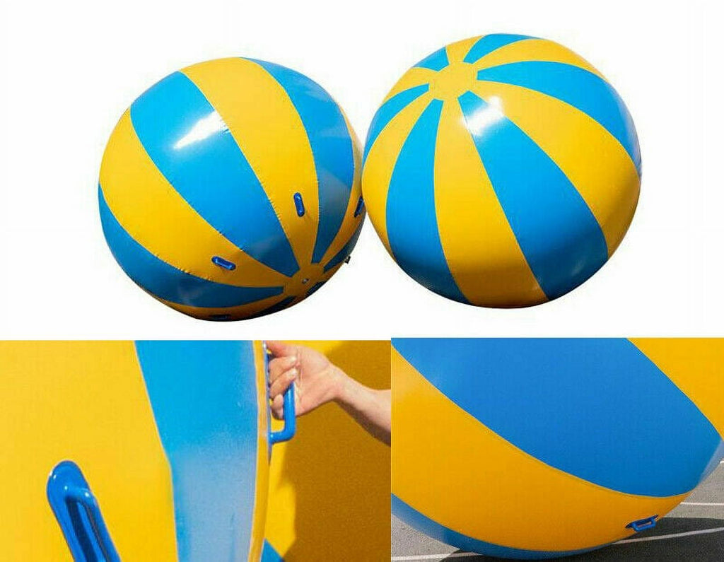 PVC Color Matching Inflatable Beach Ball with 4 Handles and Fan Diameter 59 Inch H8284