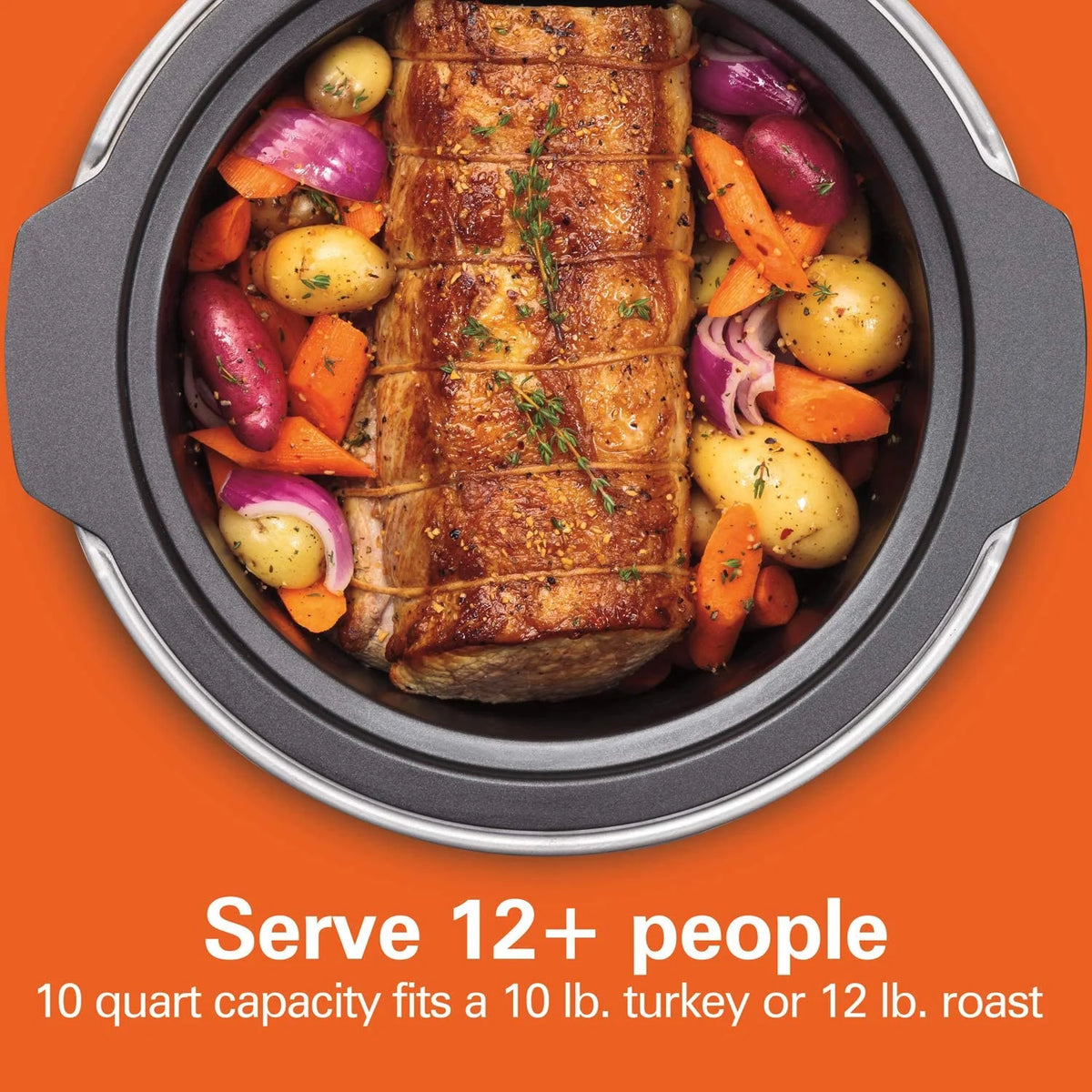 10 Quart Programmable Slow Cooker with Stovetop Safe Crock Q62957