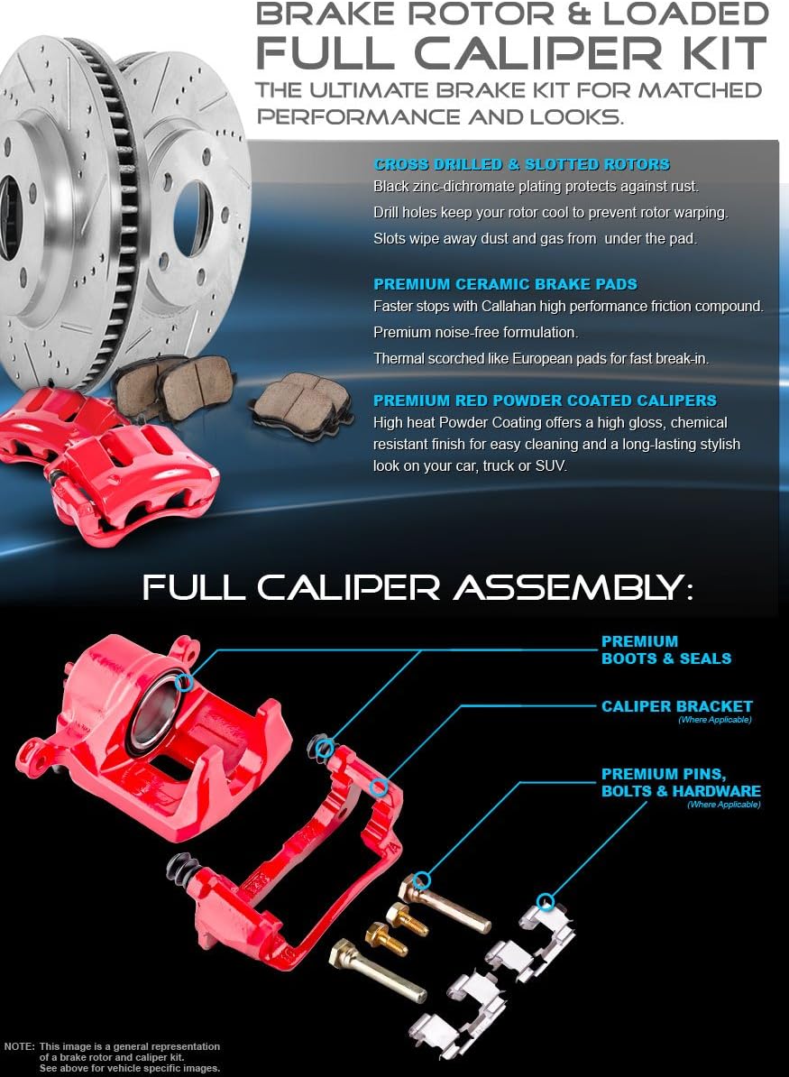 Premium OE 4 Lug Brake Disc Rotors + Ceramic Brake Pads + Clips T223