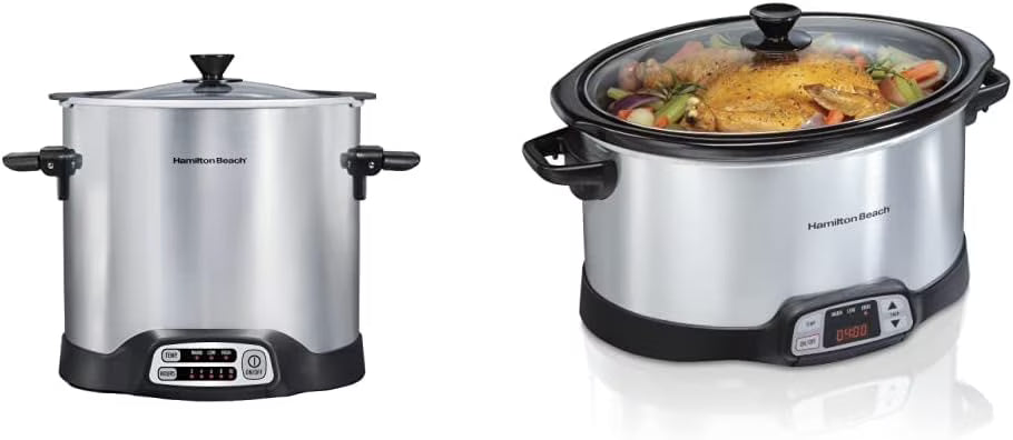 10 Quart Programmable Slow Cooker with Stovetop Safe Crock Q62957