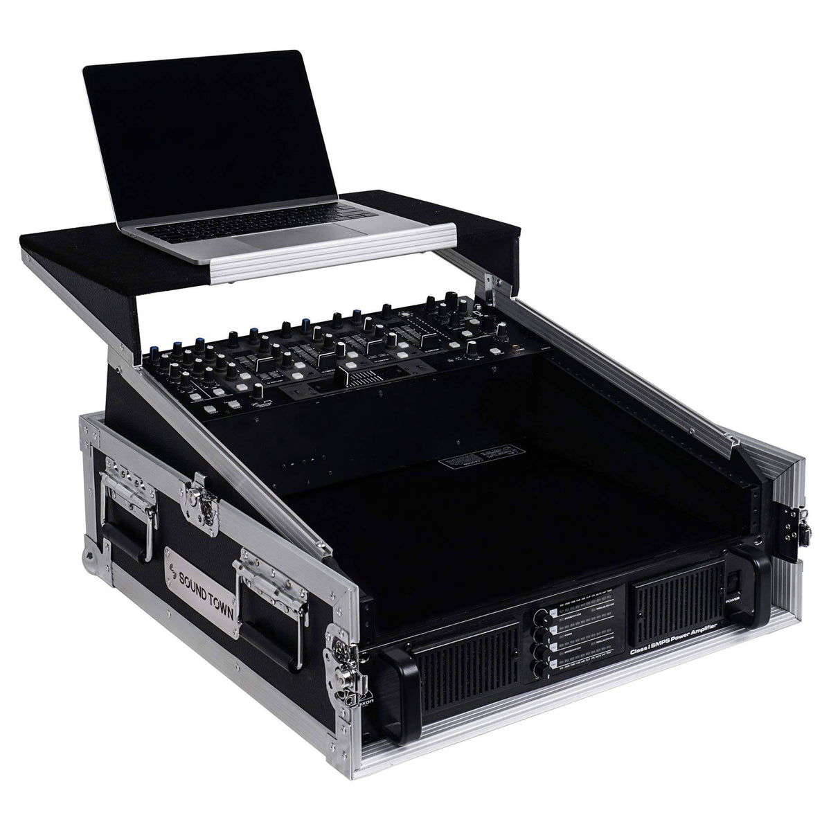 2U Glide Style Rack Case with 11U Slant Mixer Top F19107