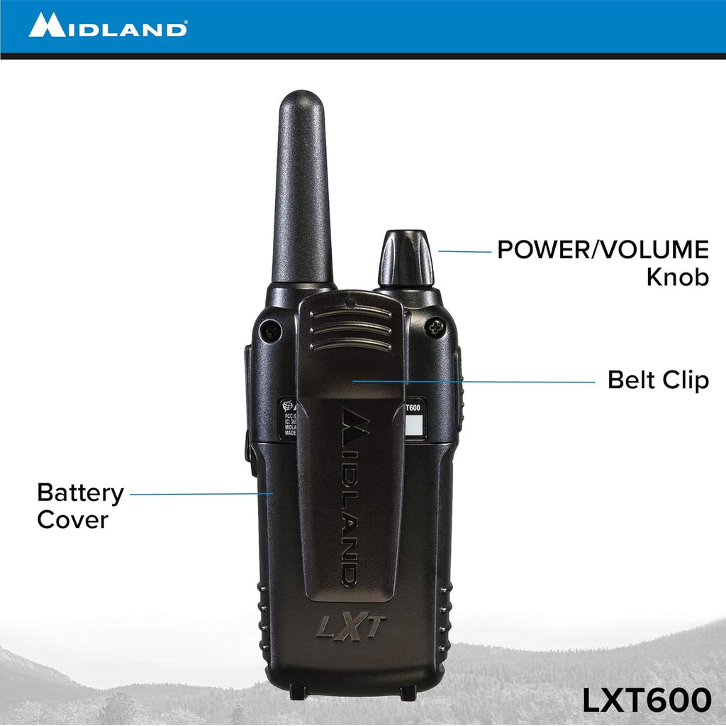 36 Channel FRS Two-Way Radio Walkie Talkie Black 8 Pack O56671